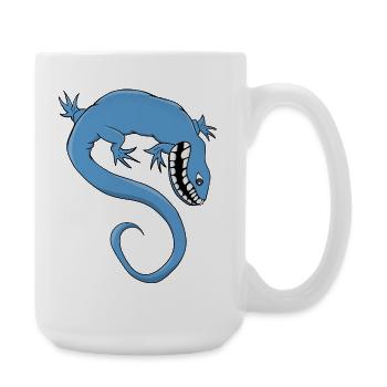 Mythical and fantastical Blue Creature - Large Mug 440 ml - white - Right