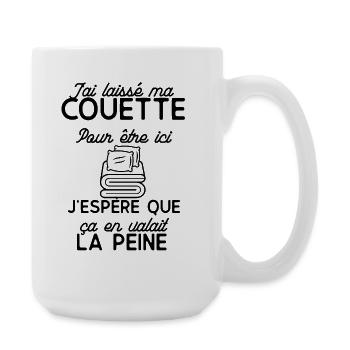 HUMOR QUILT SLEEPING LAZINESS - Large Mug 440 ml - white - Right