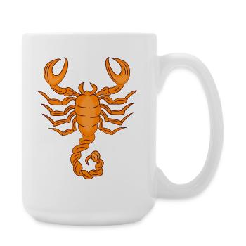 Signe du zodiaque Scorpion - Grande tasse 440 ml - blanc - Droite