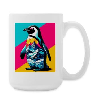 Pinguin - Große Tasse 440 ml - Weiß - Rechts
