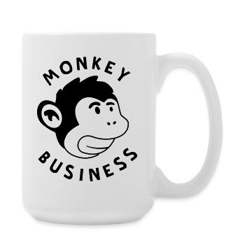 Monkey Business – Jungle de graffitis forts de singe - Grande tasse 440 ml - blanc - Droite