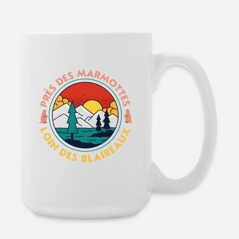 Sunset Mountain Pine Lake - Große Tasse 440 ml - Weiß