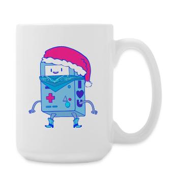 Kawaii Christmas Robot Santa Bot - Large Mug 440 ml - white - Right
