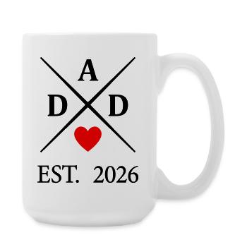 Dad Heart EST. 2026 - Large Mug 440 ml - white - Right
