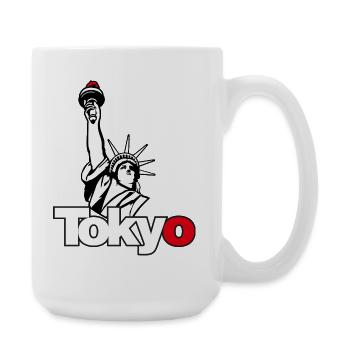 Tokyo Liberty – Urban Parody T-Shirt - Large Mug 440 ml - white - Right