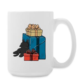 Gift chaos cat - Large Mug 440 ml - white - Right