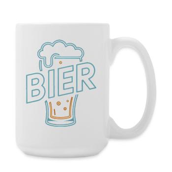 Bier - Cool Beer Logo - Große Tasse 440 ml - Weiß - Rechts