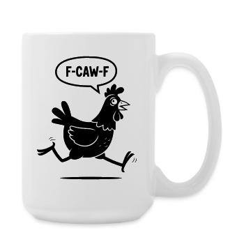F-CAW-F Racing Chicken – Panic Chicken - Large Mug 440 ml - white - Right