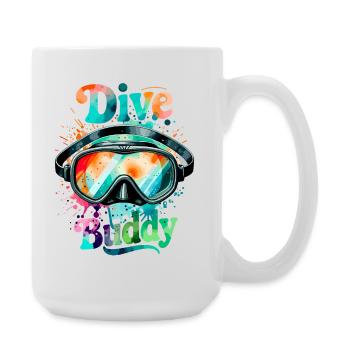 Lunettes de plongée Dive Buddy - Grande tasse 440 ml - blanc - Droite