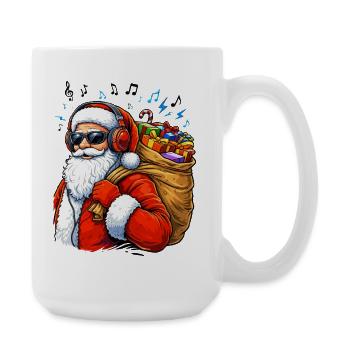 Santa Beats Christmas Music - Large Mug 440 ml - white - Right