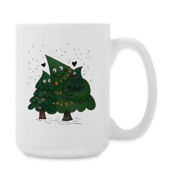 Little Christmas Tree Family - Large Mug 440 ml - white - Right
