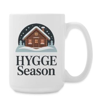 Hygge-Saison Gemütliche Winterhütte Dänischer Lebensstil - Große Tasse 440 ml - Weiß - Rechts