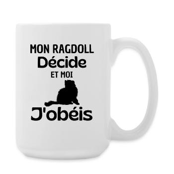 Süße Katzen-Ragdoll - Große Tasse 440 ml - Weiß - Rechts