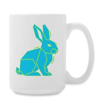 Geometric Bunny Low Poly Modern - Grande tasse 440 ml - blanc - Droite
