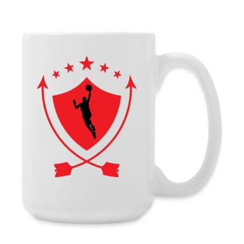 Basketball / Basketball / Basktet-Ball / Sport - Große Tasse 440 ml - Weiß - Rechts