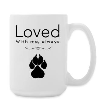 Le chien aimé - Grande tasse 440 ml - blanc - Droite