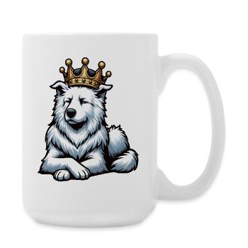 Chiens bergers blancs bergers - Grande tasse 440 ml - blanc - Droite
