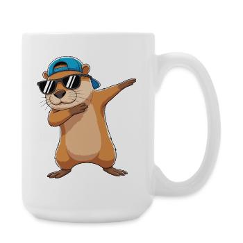 Dessin animé de lunettes de soleil Otter Cool Dabbing - Grande tasse 440 ml - blanc - Droite