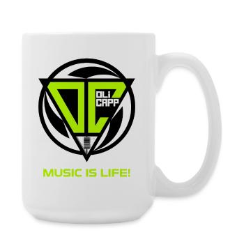 OLI CAPP - MUSIC IS LIFE LOGO - Large Mug 440 ml - white - Right