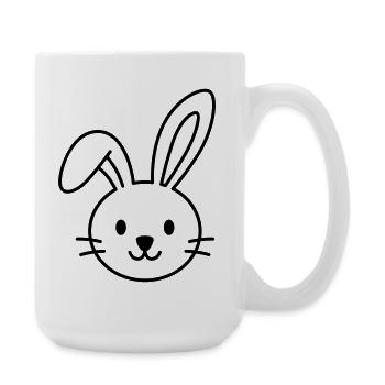 Un lapin mignon – Peut-être le lapin de Pâques ? - Grande tasse 440 ml - blanc - Droite