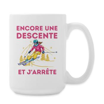 Skiabfahrt: Und ich bleibe stehen - Große Tasse 440 ml - Weiß - Rechts
