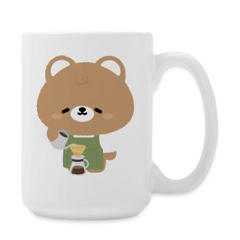 Bear Barista Coffee Pour Over - Large Mug 440 ml - white - Right