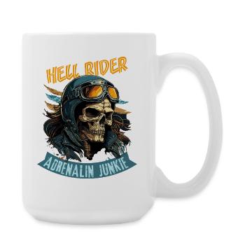 Hell Rider - Accro à l’adrénaline - Grande tasse 440 ml - blanc - Droite