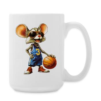 Mice Basketball - Large Mug 440 ml - white - Right