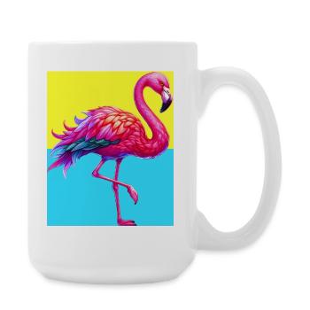 Flamingo - Große Tasse 440 ml - Weiß - Rechts