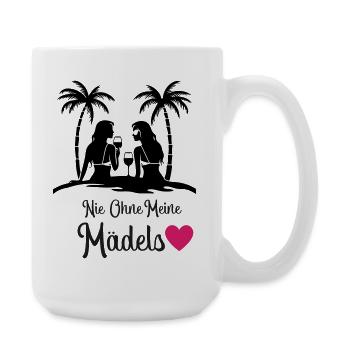Never without my girls' heart - Large Mug 440 ml - white - Right