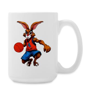 Bunny Basketball - Large Mug 440 ml - white - Right