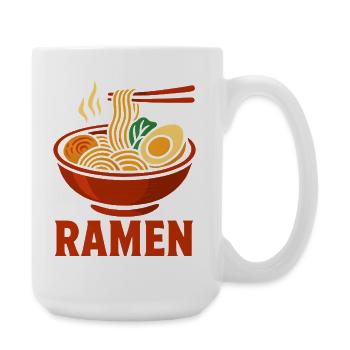 Ramen Noodle Bowl Illustration - Large Mug 440 ml - white - Right