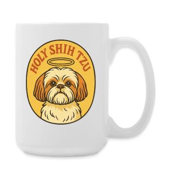 Heiliger Shih Tzu Halo-Abzeichen - Große Tasse 440 ml - Weiß - Rechts