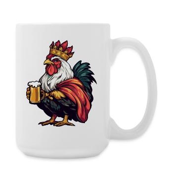 Rooster Beer King - Large Mug 440 ml - white - Right