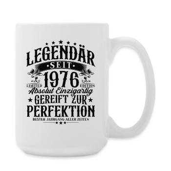 Legendary Since 1976 Vintage Birthday Gift - Large Mug 440 ml - white - Right