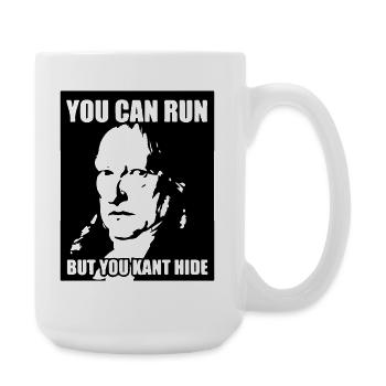You can run but you kant hide - Large Mug 440 ml - white - Right
