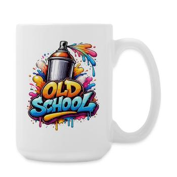 Old School Graffiti Spray Burst - Large Mug 440 ml - white - Right