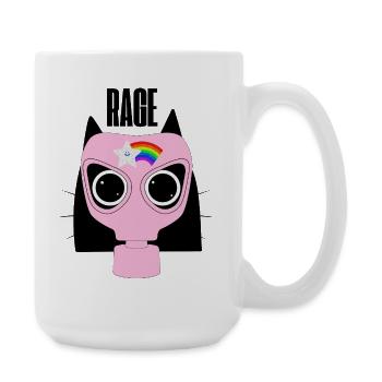 Rage Kitty Cat Protest - Large Mug 440 ml - white - Right