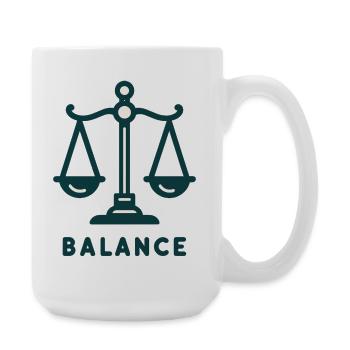 Balance Scale Illustration - Large Mug 440 ml - white - Right