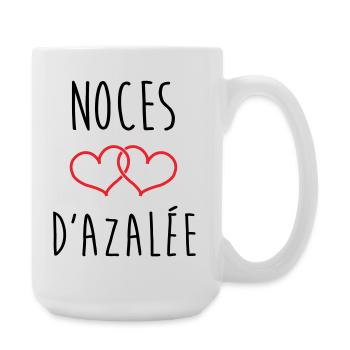 Azaleas Hochzeit 57 Jahre Ehe - Große Tasse 440 ml - Weiß - Rechts