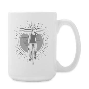 Unicycle | Unicycling Freestyle - Large Mug 440 ml - white - Right