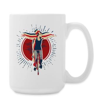 Unicycle | Unicycling Freestyle - Large Mug 440 ml - white - Right