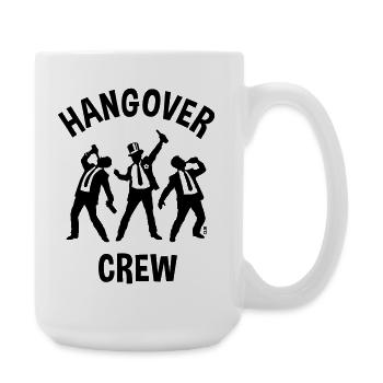 Hangover Crew (JGA Junggesellenabschied Bier / B) - Große Tasse 440 ml - Weiß - Rechts