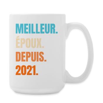 Best Husband Since 2021 Gift Husband - Large Mug 440 ml - white - Right