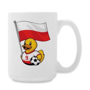 Poland Football Fan Shirt for Proud Fans - Large Mug 440 ml - white - Right