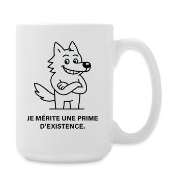Prime d'existence du loup arrogant - Grande tasse 440 ml - blanc - Droite