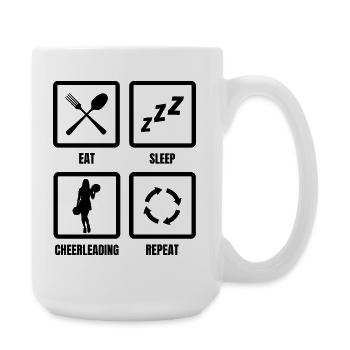 Cheerleading Routine - Large Mug 440 ml - white - Right
