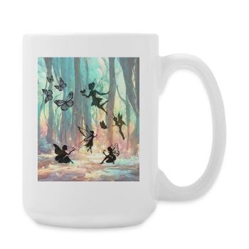 Forêt des Fées Arc-en-ciel - Grande tasse 440 ml - blanc - Droite