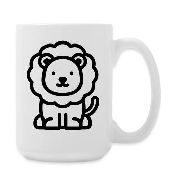 lion - Large Mug 440 ml - white - Right
