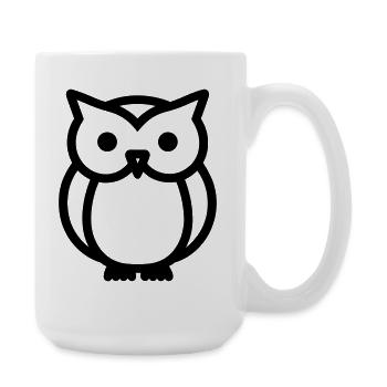 Eule - Große Tasse 440 ml - Weiß - Rechts